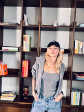 Load image into Gallery viewer, SOLANA SLEEK SPAGHETTI CASHMERE TOP IN HEALTHER GREY