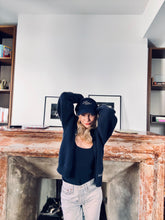 Load image into Gallery viewer, SOLANA SLEEK SPAGHETTI CASHMERE TOP IN ANTHRACITE