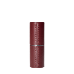 Refillable Chocolate fine leather lipstick case