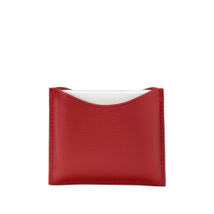 Refillable Red fine leather powder case