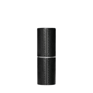 Refillable Black fine leather lipstick case