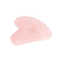 Load image into Gallery viewer, Gua Sha Coeur Rose Quartz With Teeth
