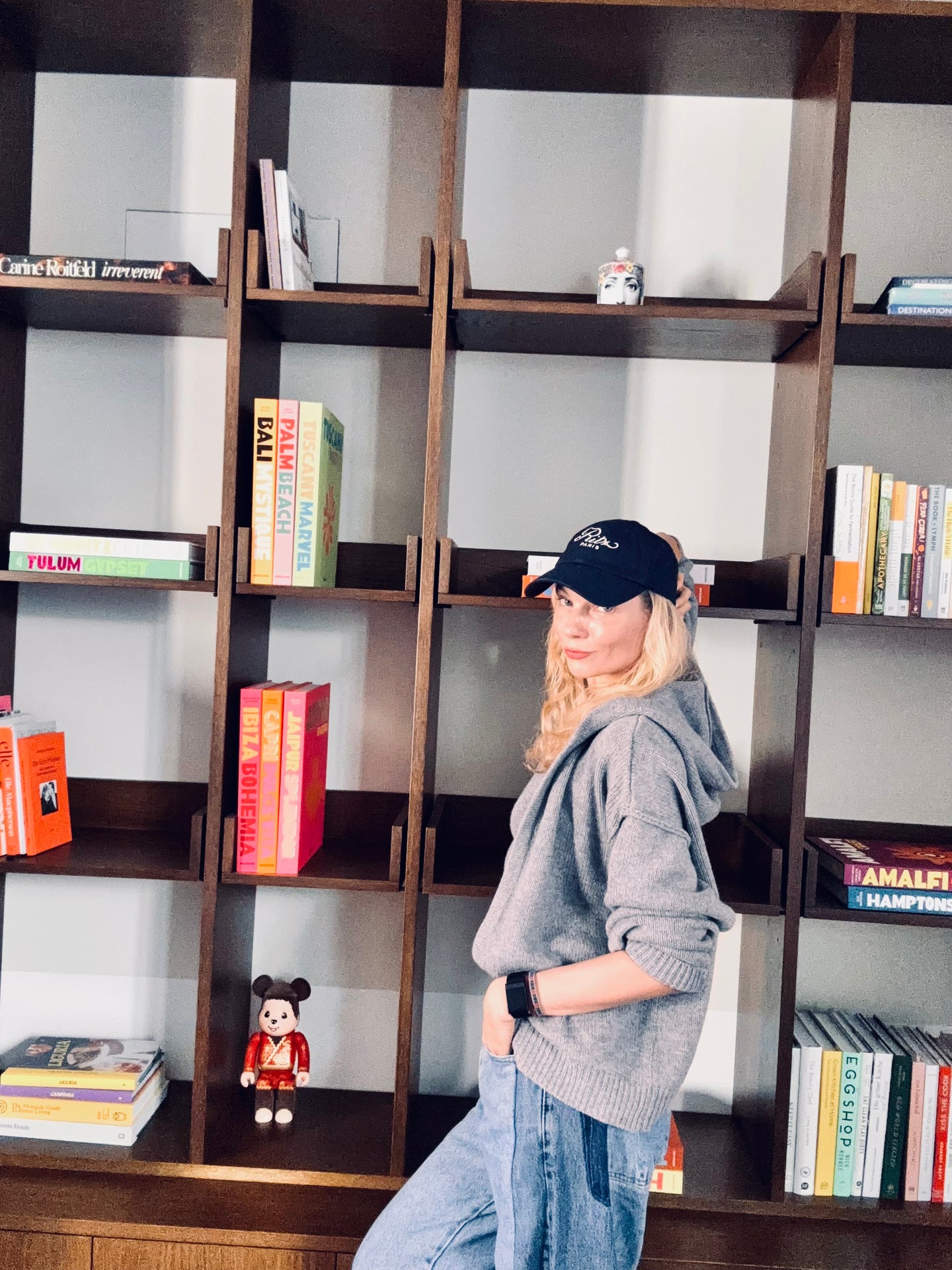 SOLANA OVERSIZED CASHMERE CARDIGAN IN HEALTHER GREY