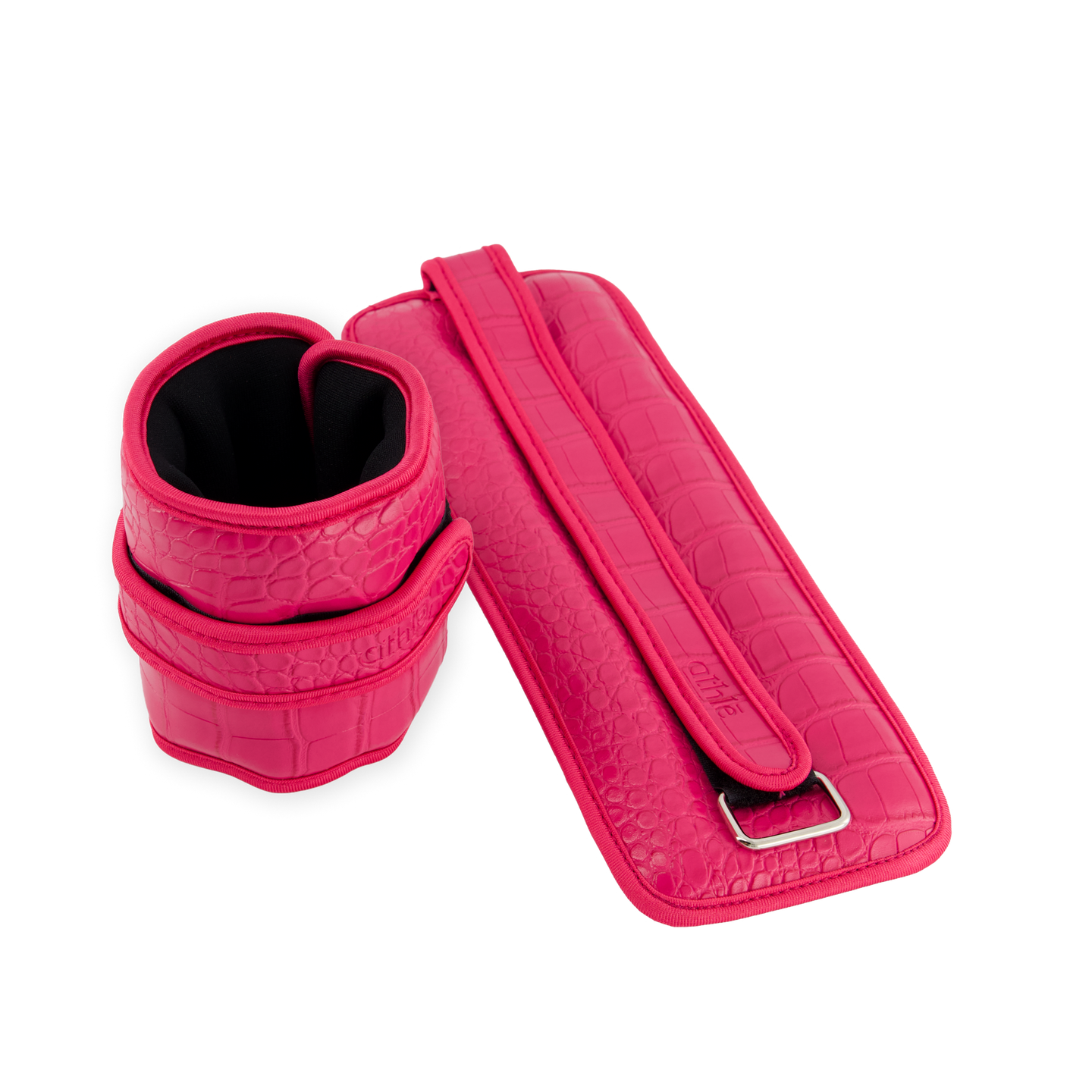 Croco Pink ankle and wrist weights