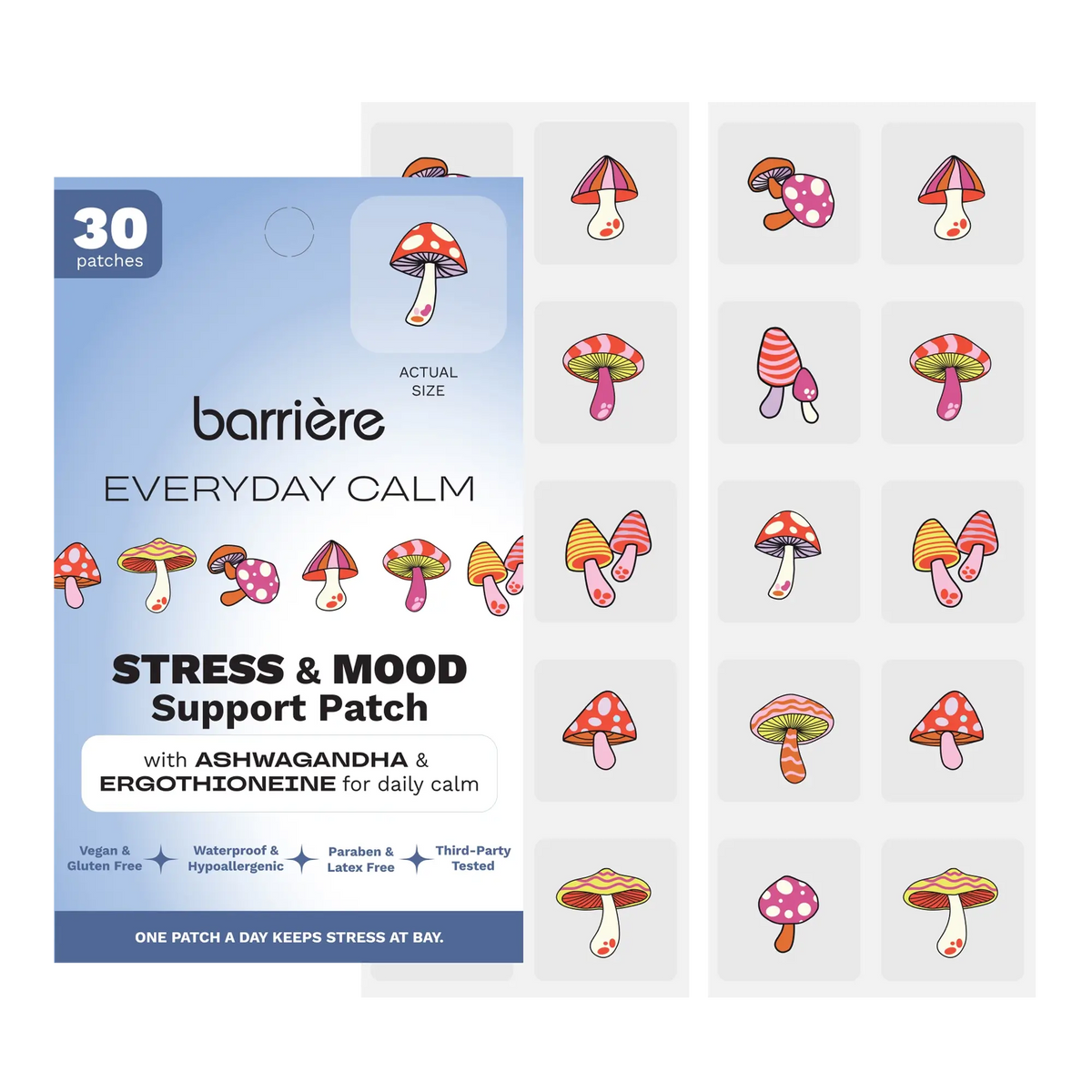 EVERYDAY CALM MOOD SUPPORT PATCH 30pk- Mushrooms – Muse & Heroine
