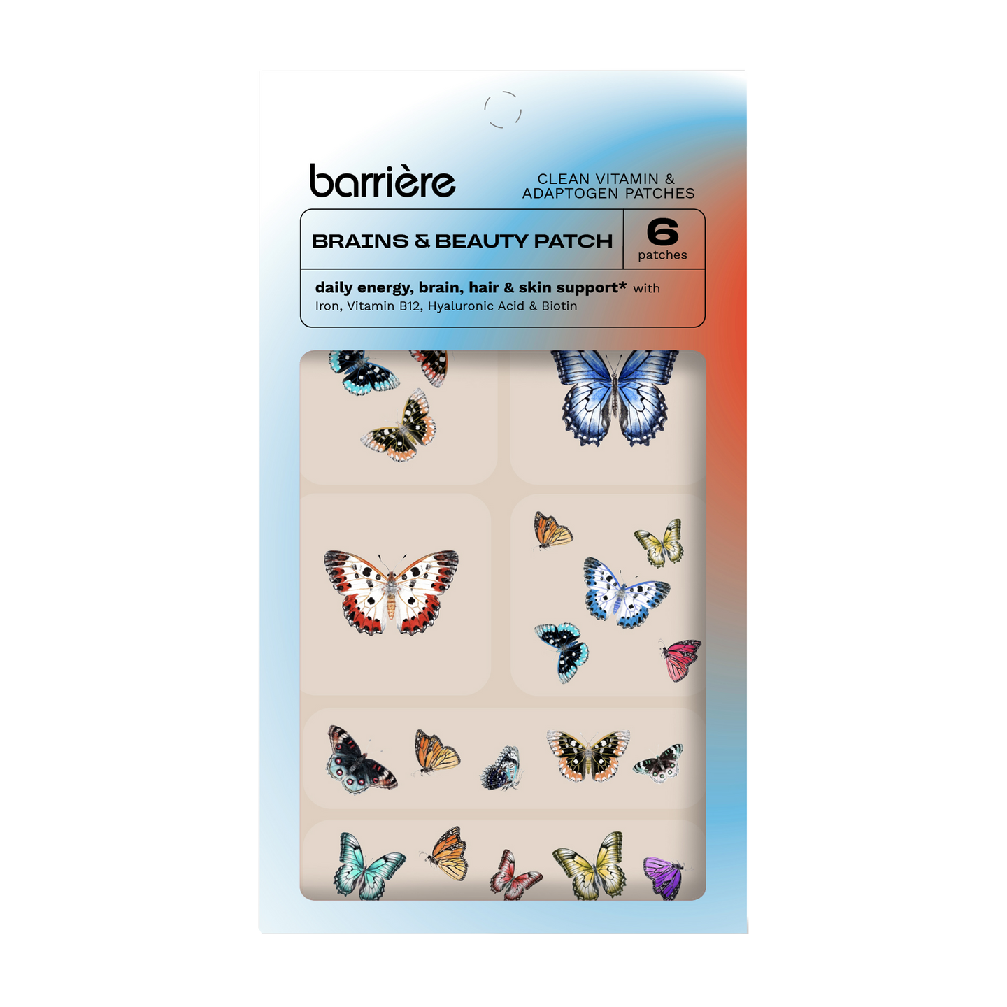 Brains & Beauty Vitamin Patch 6pk- Butterflies