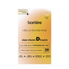 Laden Sie das Bild in den Galerie-Viewer, HELLO SUNSHINE Vitamin D3 Patch 36pk - Gold Sun
