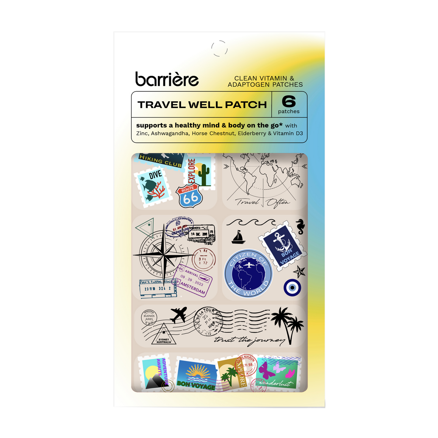 Travel Well Vitamin Patch 6pk - Travel Diary