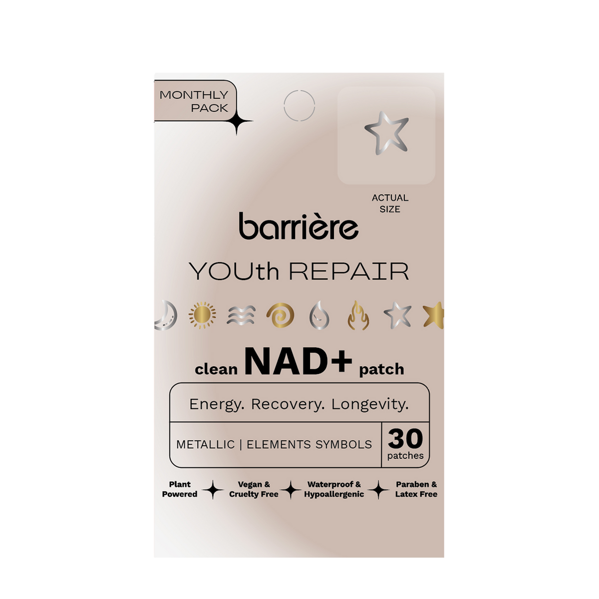 YOUth Repair NAD+ Patch 30pk | NAD+ Patch | Barriere Muse & Heroine