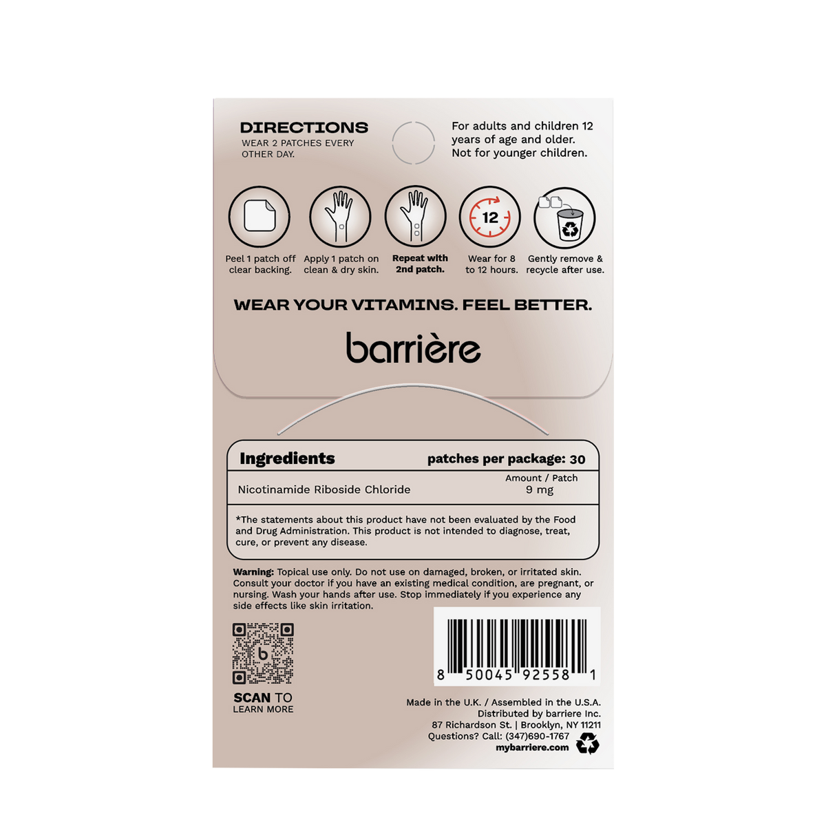 YOUth REPAIR NAD+ PATCH 30PK – Muse & Heroine