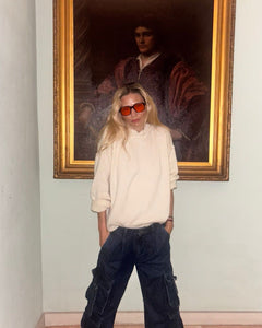 Blanche Cashmere Sweater in Milk Glacé
