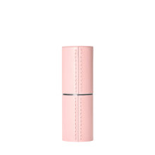 Load image into Gallery viewer, Refillable Pink fine leather lipstick case
