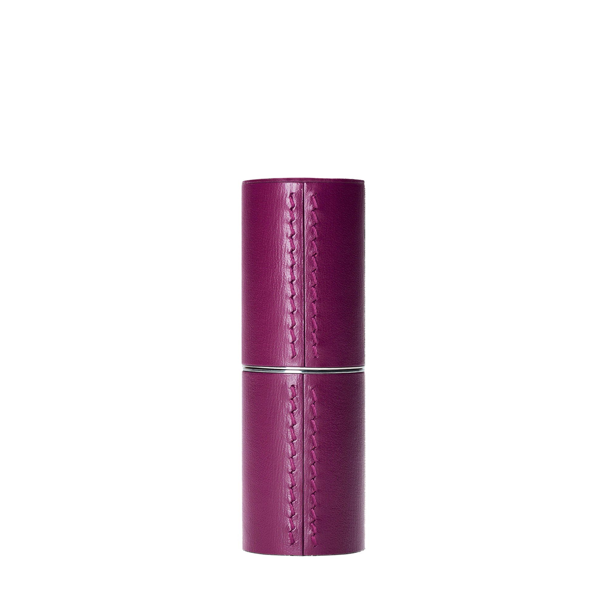 Refillable Gold fine leather lipstick case