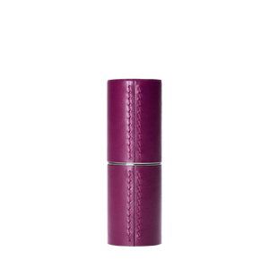 Refillable Burgundy fine leather lipstick case